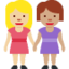 women holding hands: medium-light skin tone, medium skin tone