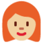 woman: medium-light skin tone, red hair