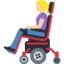 woman in motorized wheelchair: medium-light skin tone