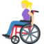 woman in manual wheelchair: medium-light skin tone