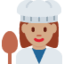 woman cook: medium skin tone