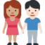 woman and man holding hands: medium skin tone, light skin tone