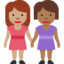 women holding hands: medium skin tone, medium-dark skin tone