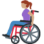 woman in manual wheelchair: medium skin tone