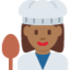 woman cook: medium-dark skin tone