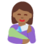 woman feeding baby: medium-dark skin tone