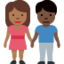 woman and man holding hands: medium-dark skin tone, dark skin tone