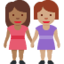 women holding hands: medium-dark skin tone, medium skin tone