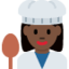 woman cook: dark skin tone