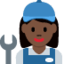 woman mechanic: dark skin tone