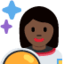 woman astronaut: dark skin tone