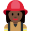 woman firefighter: dark skin tone