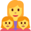 family: woman, girl, girl