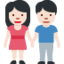 woman and man holding hands: light skin tone