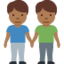 men holding hands: medium-dark skin tone