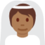 person with veil: medium-dark skin tone