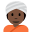 person wearing turban: dark skin tone