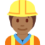 construction worker: medium-dark skin tone