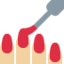 nail polish: medium-light skin tone