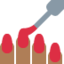 nail polish: medium-dark skin tone