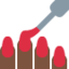 nail polish: dark skin tone