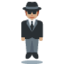 person in suit levitating: medium skin tone