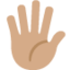 hand with fingers splayed: medium skin tone