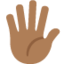 hand with fingers splayed: medium-dark skin tone