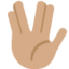 vulcan salute: medium skin tone