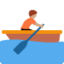 person rowing boat: medium skin tone