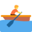 person rowing boat