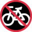 no bicycles