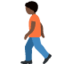 person walking: dark skin tone