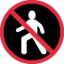 no pedestrians