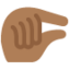 pinching hand: medium-dark skin tone