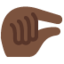 pinching hand: dark skin tone