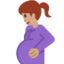 pregnant woman: medium skin tone