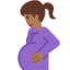 pregnant woman: medium-dark skin tone