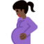 pregnant woman: dark skin tone