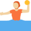 person playing water polo: medium-light skin tone