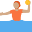 person playing water polo: medium skin tone