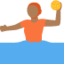 person playing water polo: medium-dark skin tone