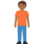 person standing: medium-dark skin tone