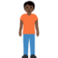 person standing: dark skin tone