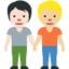 people holding hands: light skin tone, medium-light skin tone