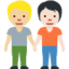 people holding hands: medium-light skin tone, light skin tone