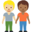 people holding hands: medium-light skin tone, medium-dark skin tone