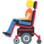 person in motorized wheelchair: medium-light skin tone