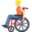 person in manual wheelchair: medium-light skin tone