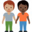 people holding hands: medium skin tone, dark skin tone